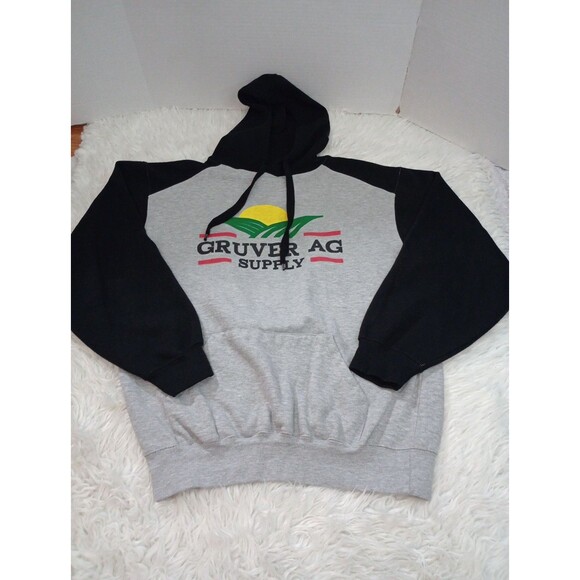 Badger Sport Gray/Black Accent Long Sleeve Pullover Hoodie Size L - Picture 1 of 11